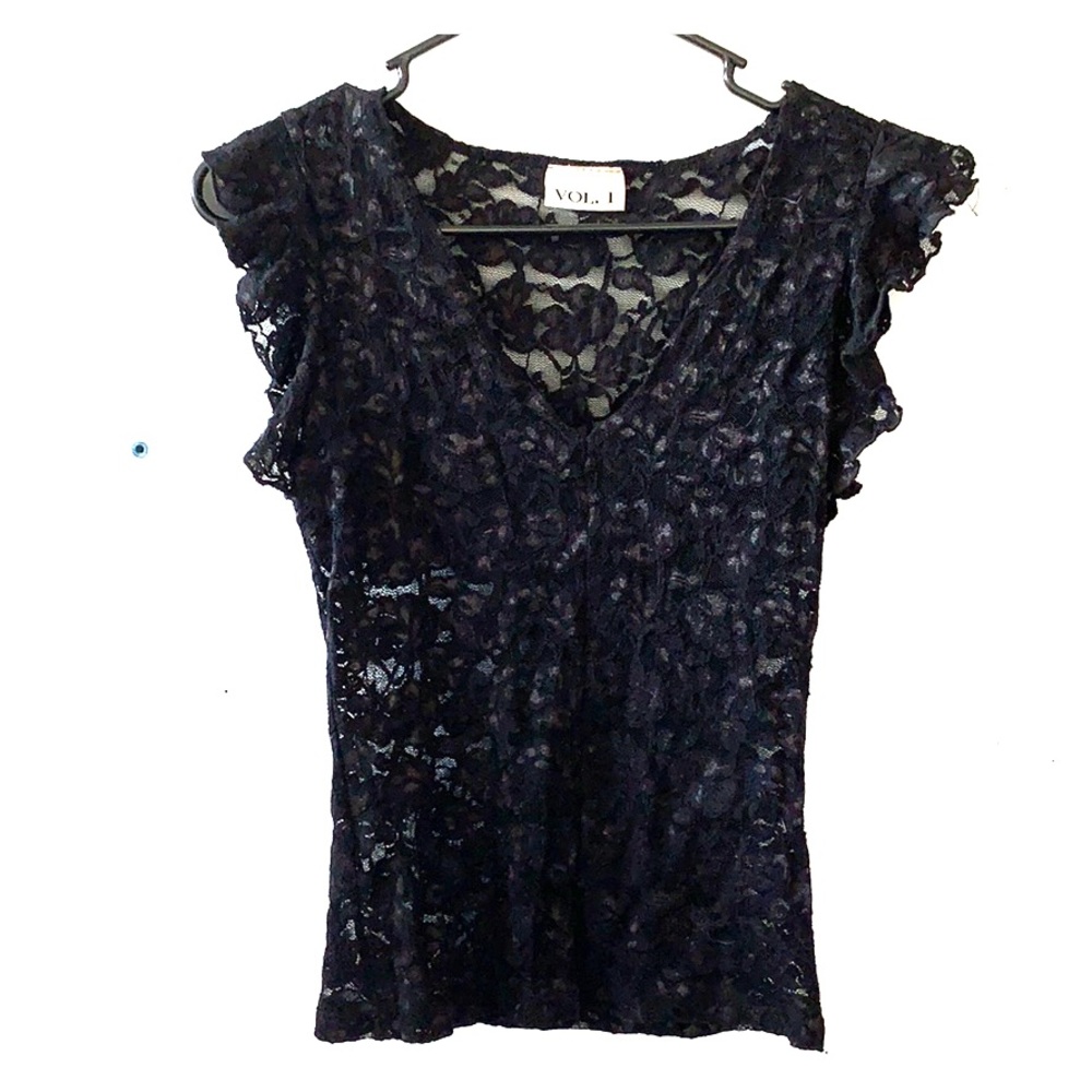 VOL. 1 Black Lace Blouse